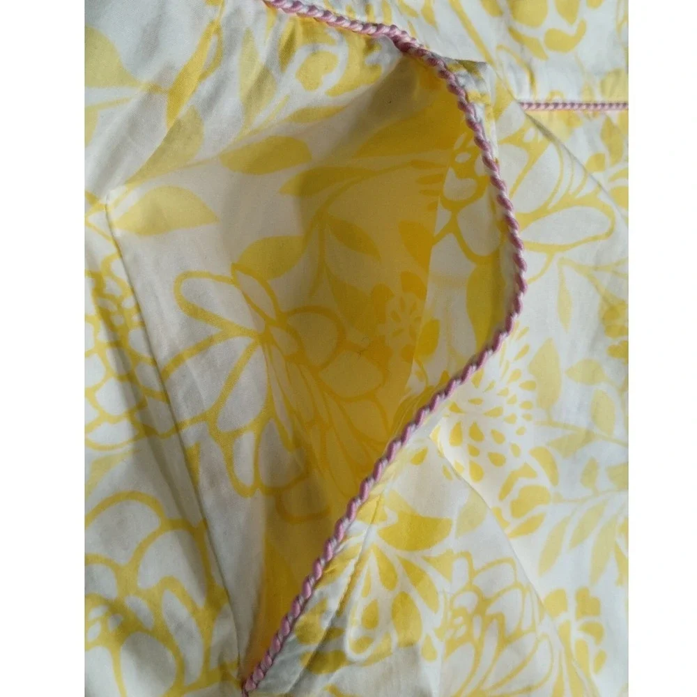 L.L.Bean Floral Skort Yellow White Cotton Blend‎ Casual Skirt Size 18 Petite